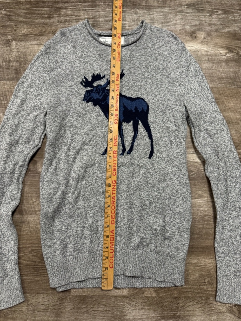 Abercrombie & Fitch Moose Y2K Vintage Sweater Size Medium - Picture 2 of 7